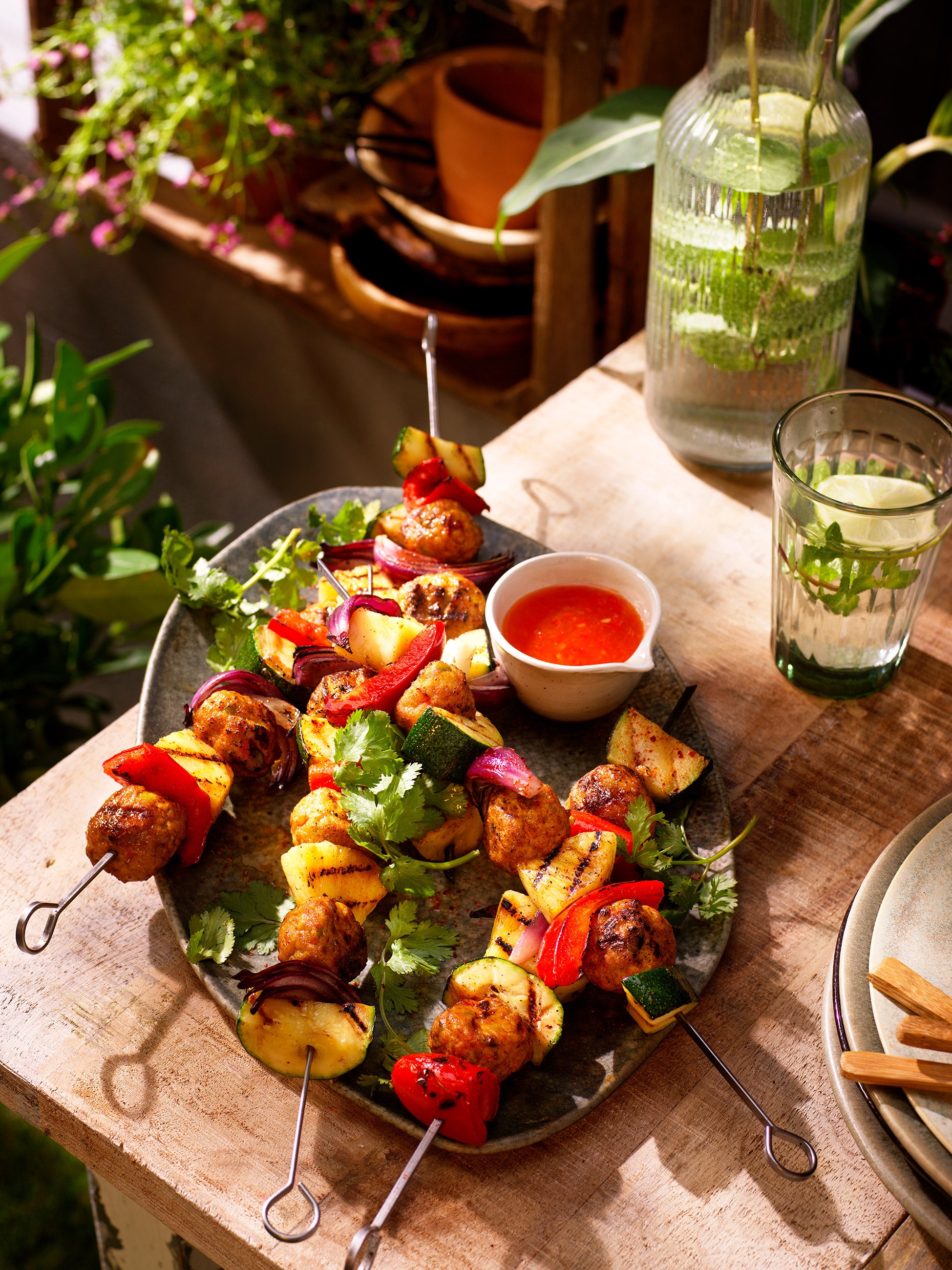 BBQ Mixed Vegetables Balls Skewers BBQ Mixed Vegetables Balls Skewers