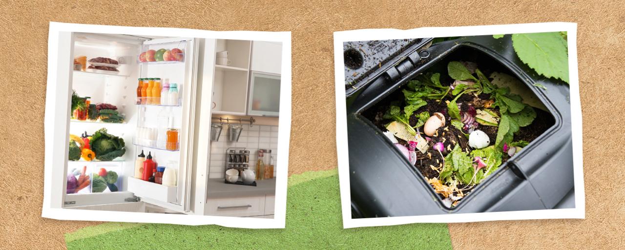 Obrazek lednice a komposter