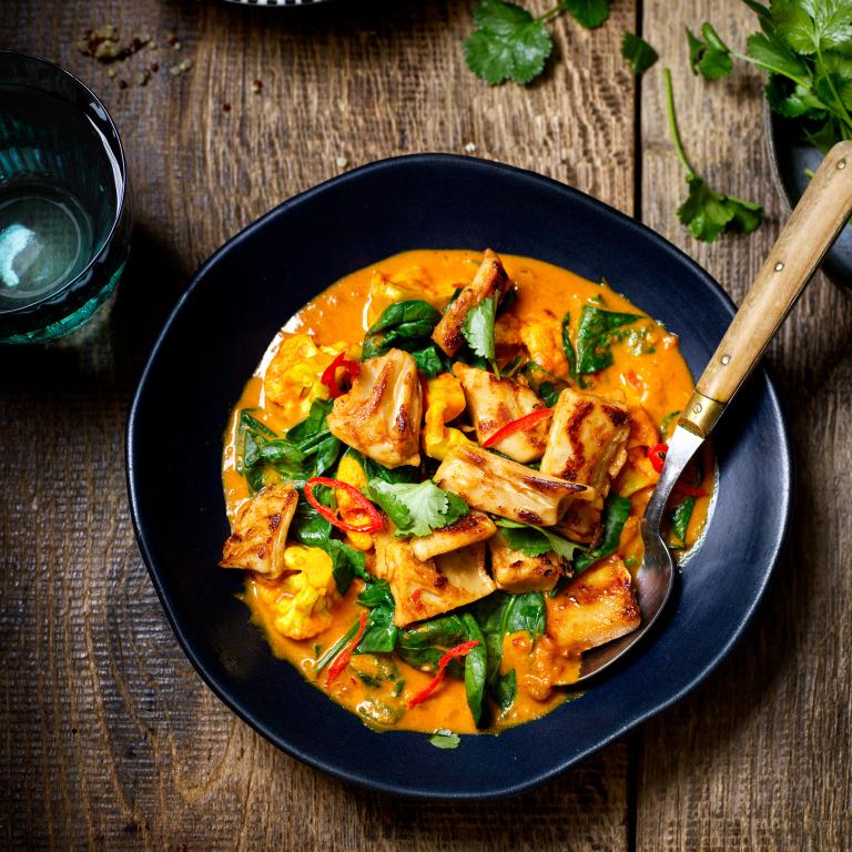 Garden Gourmet Coconut Curry mit asiatischen veganen Filets Garden Gourmet Coconut Curry mit asiatischen veganen Filets
